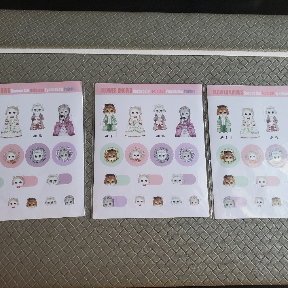 Stickers, a bundle of 3 sheets